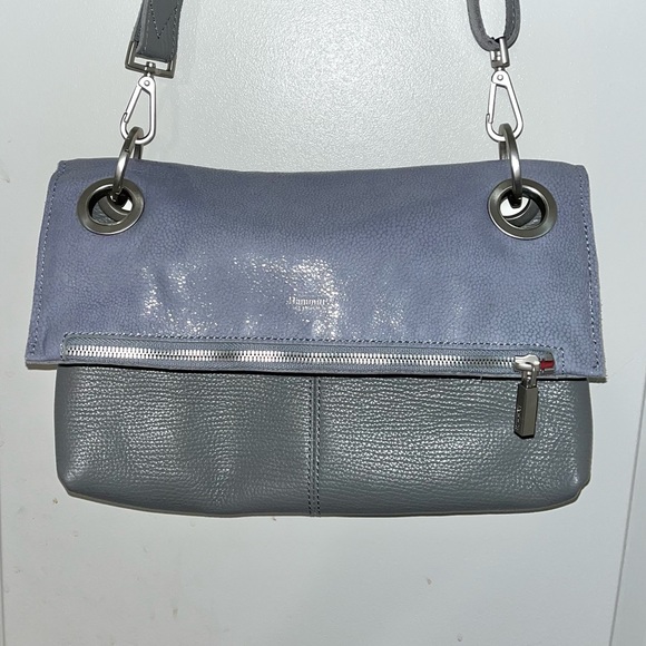 EUC Hammit VIP Meduim Montana reversible crossbody in Stingray Blue/Steel Grey - Picture 5 of 17